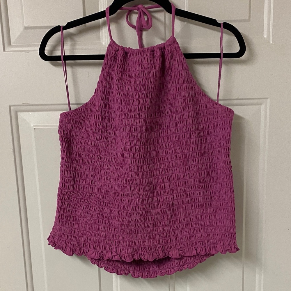 XXL Purple Smocked Halter From Old Navy